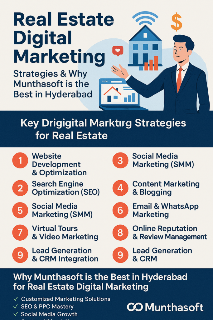 Real Estate Digital Marketing Strategies & Why Munthasoft is the Best in Hyderabad