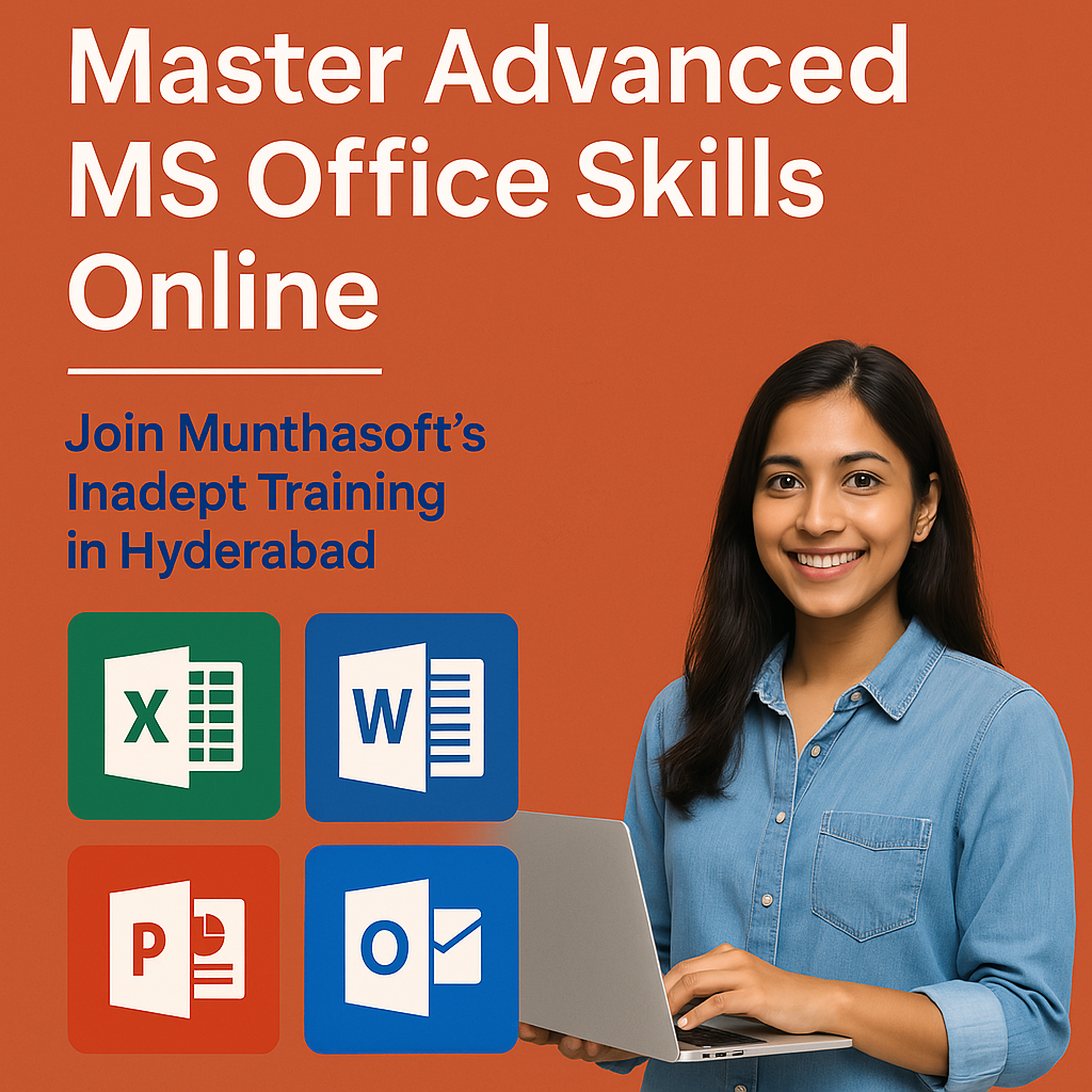 Master Advanced MS Office Skills Online – Join Munthasoft’s Inadept Training in Hyderabad
